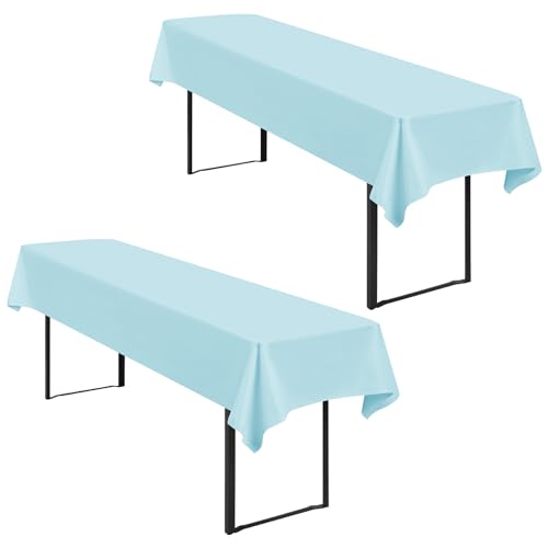 2 Stück Tischdecke Bierzeltgarnitur 100 x 250cm Biertisch Tischdecke wasserdichte Polyester Tischdecken Hellblau Biertischdecke für 50 und 70cm Biertische, Rechteckige Tischdecken für Hochzeitsfeiern 2 Stück Tischdecke Bierzeltgarnitur 100 x 250cm Biertisch Tischdecke wasserdichte Polyester Tischdecken Hellblau Biertischdecke für 50 und 70cm Biertische, Rechteckige Tischdecken für Hochzeitsfeiern von Lumaycens