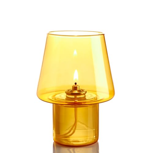 Lumea Tischlicht Shiny in Gelb | Dekoratives Glas-Windlicht inkl. Flüssigwachskerze und Stabfeuerzeug | Kerzenhalter aus Glas, gelb | Brenndauer 40 Std. | Höhe: 15 cm Lumea Tischlicht Shiny in Gelb | Dekoratives Glas-Windlicht inkl. Flüssigwachskerze und Stabfeuerzeug | Kerzenhalter aus Glas, gelb | Brenndauer 40 Std. | Höhe: 15 cm von Lumea Ltd