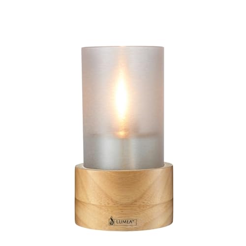 Lumea Tischlicht Tube weiß inkl. Holz-Unterteil rund, Flüssigwachskerze & Stabfeuerzeug | Weißes Windlicht aus Acryl mit Holzunterteil | 40 Std. Brenndauer | Indoor & Outdoor | Höhe: 14cm Lumea Tischlicht Tube weiß inkl. Holz-Unterteil rund, Flüssigwachskerze & Stabfeuerzeug | Weißes Windlicht aus Acryl mit Holzunterteil | 40 Std. Brenndauer | Indoor & Outdoor | Höhe: 14cm von Lumea Ltd