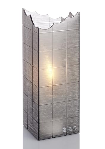 Lumea 1117 Tischlicht Harmonie Copper | Edles Windlicht mit Brushed Finish inkl. Flüssigwachskerze und Stabfeuerzeug | Kerzenhalter aus Acryl | Brenndauer 40 Std. | Indoor & Outdoor Deko, Höhe: 20 cm von Lumea Ltd