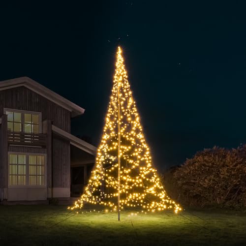 Lumedi - Weihnachtsbaumbeleuchtung für draußen - Exklusive Mast - Weihnachtsdeko, LED Lichterkette, Stimmungsvolle Beleuchtung - Geeignet für vorhandene Fahnenmasten - 6 Meter - 1200 LEDs Lumedi - Weihnachtsbaumbeleuchtung für draußen - Exklusive Mast - Weihnachtsdeko, LED Lichterkette, Stimmungsvolle Beleuchtung - Geeignet für vorhandene Fahnenmasten - 6 Meter - 1200 LEDs von Lumedi