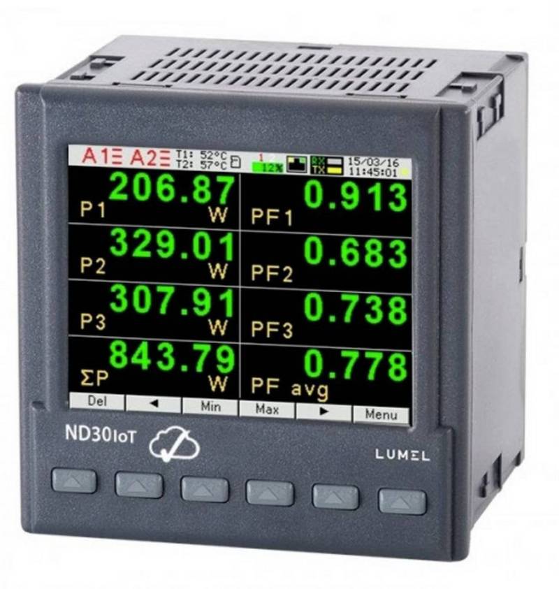 Lumel Sensor Lumel ND30IoT 1121MSM0 Digitales Hutschienenmessgerät HUTSCHIENENMESSG, (ND30IoT 1121MSM0) von Lumel