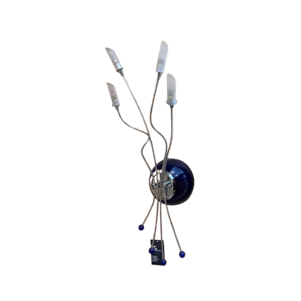 Valentina S Wandleuchte aus farbigem Glas und Metall, Lumen Center von Lumen Center