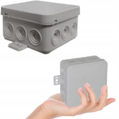 1x Aufputzdose Abzweigdose, Feuchtraum Aufputzdose Feuchtraum Verbindungsdose Verteilerdose IP54, Grau Abzweigkasten 75 x 75 x 41 mm, 1 Stück 1x Aufputzdose Abzweigdose, Feuchtraum Aufputzdose Feuchtraum Verbindungsdose Verteilerdose IP54, Grau Abzweigkasten 75 x 75 x 41 mm, 1 Stück von LumenTEC