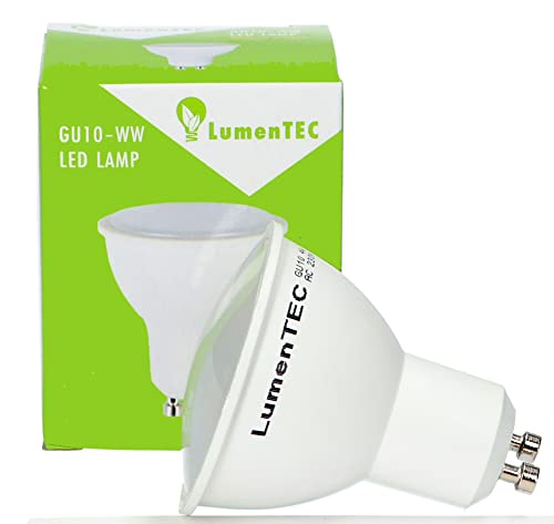 LumenTEC 1x LED GU10, GU10 led Warmweiss, GU10 1,5W LED Lampe Leuchte Strahler GU10 1,5W 230V 3000K 150 Lumen, (1x Warmweiss) von LumenTEC