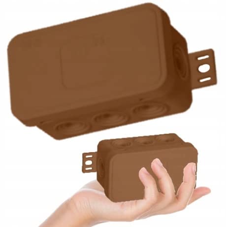 5x Aufputzdose Abzweigdose, Feuchtraum Aufputzdose Feuchtraum Verbindungsdose Verteilerdose IP54, Braun Abzweigkasten 80 x 42 x 41 mm, 5 Stück 5x Aufputzdose Abzweigdose, Feuchtraum Aufputzdose Feuchtraum Verbindungsdose Verteilerdose IP54, Braun Abzweigkasten 80 x 42 x 41 mm, 5 Stück von LumenTEC