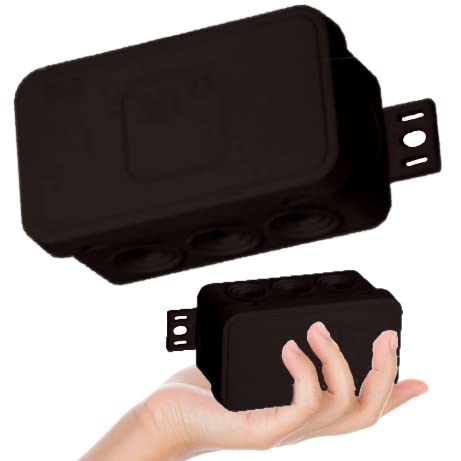5x Aufputzdose Abzweigdose, Feuchtraum Aufputzdose Feuchtraum Verbindungsdose Verteilerdose IP54, Schwarz Abzweigkasten 80 x 42 x 41 mm, 5 Stück von LumenTEC