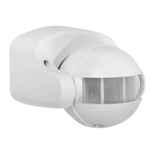 Motion Sensor, PIR Bewegungsmelder, Bewegungsmelder für LED, Bewegungsmelder 180° weiß IP44 von LumenTEC