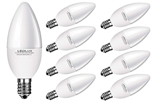 LumenTEC E14, 6W LED E14, LED lampe E14 Kerzenform, Neutralweiss, 570 Lumen Ø 37mm Ra >80, 230V CCD Ersetz 50W, (10x NW) von LumenTEC