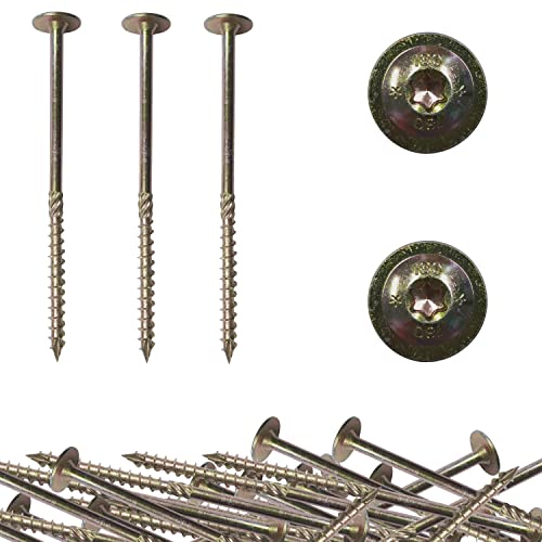 Holzschrauben, Tellerkopfschrauben Torx, Holzschrauben für Dachkonstruktionen, Tellerkopf - Schrauben 5 x 80 mm, 5 Stück Holzschrauben, Tellerkopfschrauben Torx, Holzschrauben für Dachkonstruktionen, Tellerkopf - Schrauben 5 x 80 mm, 5 Stück von LumenTEC