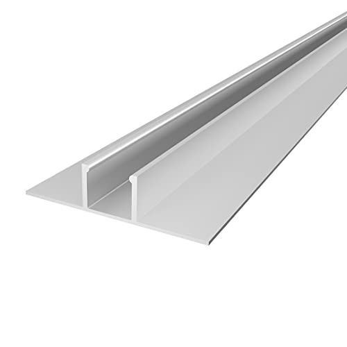 LED Architekturprofil Profil für Gipskartonplatten, 100cm Profil LED für 10mm LED Streifen, aluminium led profil + Abdeckung LT17-1 (Silber Transparent) von LumenTEC