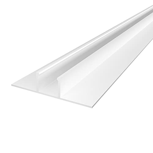 LED Architekturprofil Profil für Gipskartonplatten, 100cm Profil LED für 10mm LED Streifen, aluminium led profil + Abdeckung LT17-1 (Weiss Milchig) von LumenTEC
