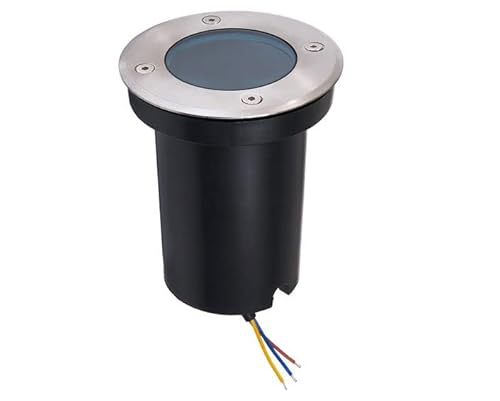 LumenTEC LED Bodeneinbaustrahler Außen Rund IP65, Bodeneinbauleuchte Bodenstrahler befahrbar mit GU10 LED 5W warmweiß 230V (RUND 5W WARM) von LumenTEC