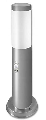 LED Wegeleuchte, 1-Flammig LED Wegelampe Sockellampe, Aluminium mit Bewegungsmelder IP44 230V 65cm (65cm 204 PIR) von LumenTEC