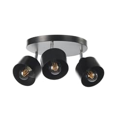 LumenTEC Deckenstrahler, Deckenlampe E27 LED Elza beweglich x3 schwarz + Kupfer, 3776 von LumenTEC