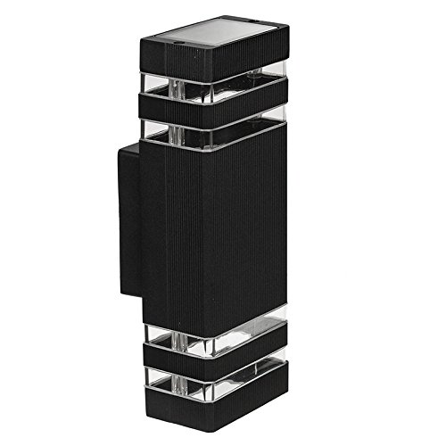 LumenTEC LED Aussenleuchte, 2-flammig LED Außenwandleuchte Schwarz, IP44 (Schwarz 9112) von LumenTEC
