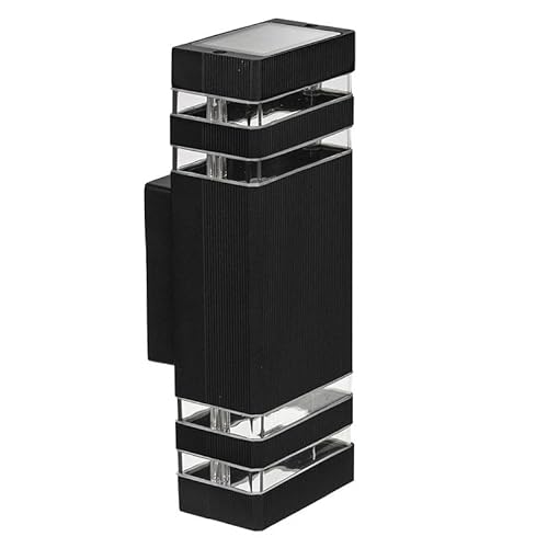 LumenTEC LED Garten Aussenleuchte, 2-flammig LED Wandlampe IP44 Schwarz 9112-2 von LumenTEC