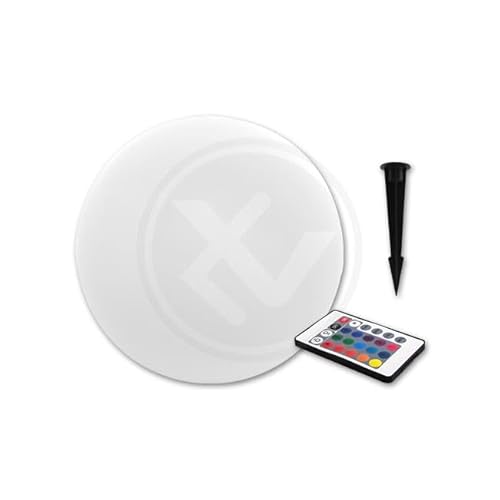 LumenTEC LED-Gartenkugellampe RGB 30 cm weiß solarbetrieben von LumenTEC