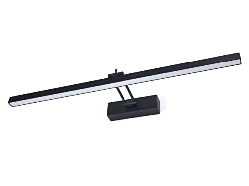 LumenTEC LED Spiegellampe, LED Spiegelleuchte 60cm, Schminklicht 14W 4.000K tralweiß Licht, Badlampe Wandbeleuchtung IP44, Schwarz (Amari 14W) von LumenTEC