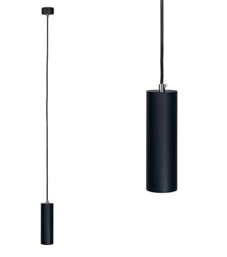 LumenTEC Spot GU10 Pendelleuchte, Hängeleuchte, Hängelampe 1-flammig, LED Drahtleuchte, Lampenfassung, Ø 5,6cm, GU10 Höhenverstellbar Lampenhalterung (KRD 56x600) von LumenTEC