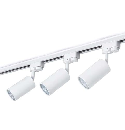 LumenTEC SET 12W LED Schiene 1-Phasen mit 3x GU10 Strahler, LED Spot, Seilleuchte Schienensystem GU10 Strahler, ZX (1m 3set, Weiß) von LumenTEC