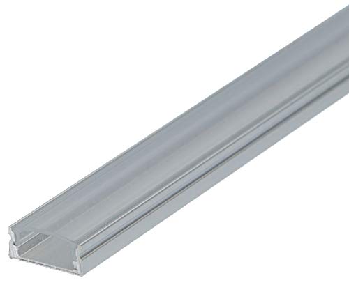 SET: LED Profil, 100cm Profil LED für LED Streifen, aluminium led profile + Abdeckung (Transparent) LT4 von LumenTEC