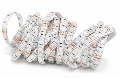 SET: LED Stripe, LED Streifen, RGB LED Strip 12V Roll 5m 300 LED/5m 5050 SMD CHIP 72W/5m IP20 10mm (5m RGB LED LEISTE) von LumenTEC