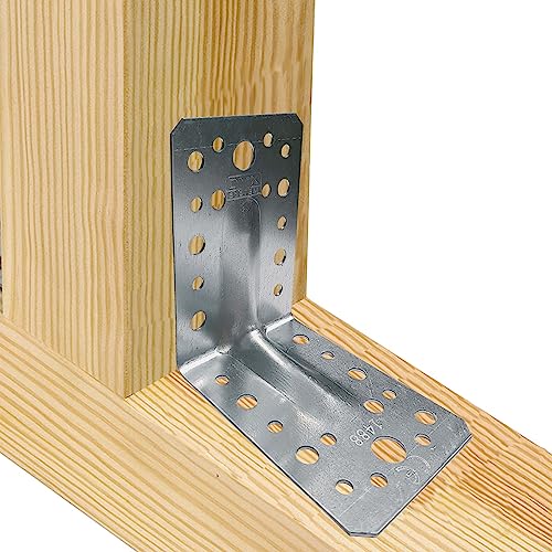Winkelverbinder mit Sicke, Lochplattenwinkel, Holzverbinder, Stahl Eckwinkel Lochwinkel, 70 x 70 x 40 x 2,0 mm, 50 Stück Winkelverbinder mit Sicke, Lochplattenwinkel, Holzverbinder, Stahl Eckwinkel Lochwinkel, 70 x 70 x 40 x 2,0 mm, 50 Stück von LumenTEC