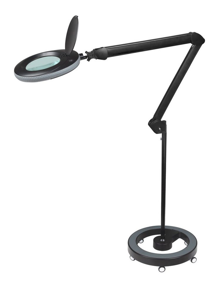 Lumeno Lupenlampe 721X LED-Lupenleuchte, 127 mm Echtglaslinse, LED fest integriert, Kaltweiß, 6500 K von Lumeno