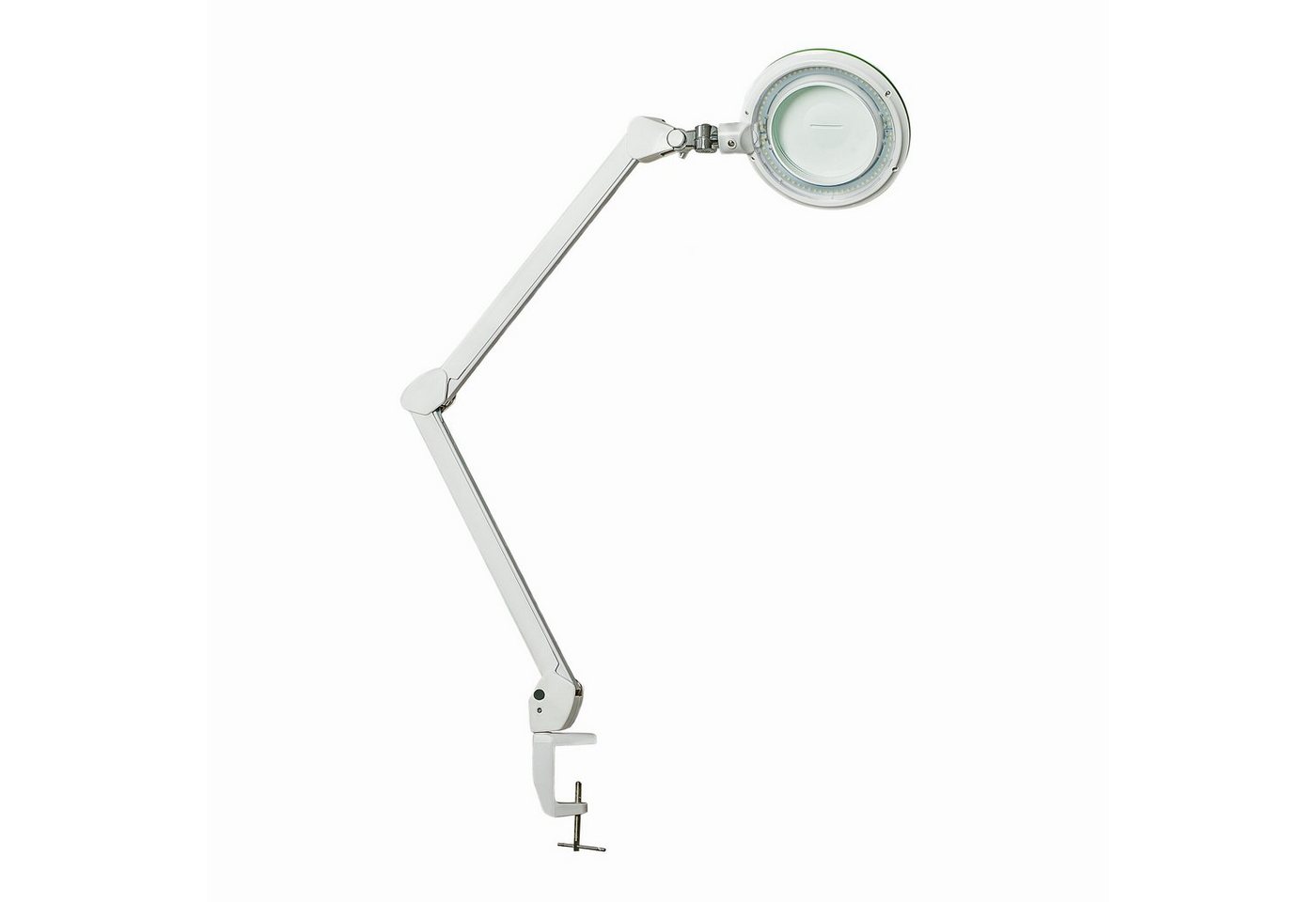 Lumeno Lupenlampe Lambda M Lupenleuchte dimmbar mit 127 mm Glaslinse, LED fest integriert, Kaltweiß, 6500 K von Lumeno