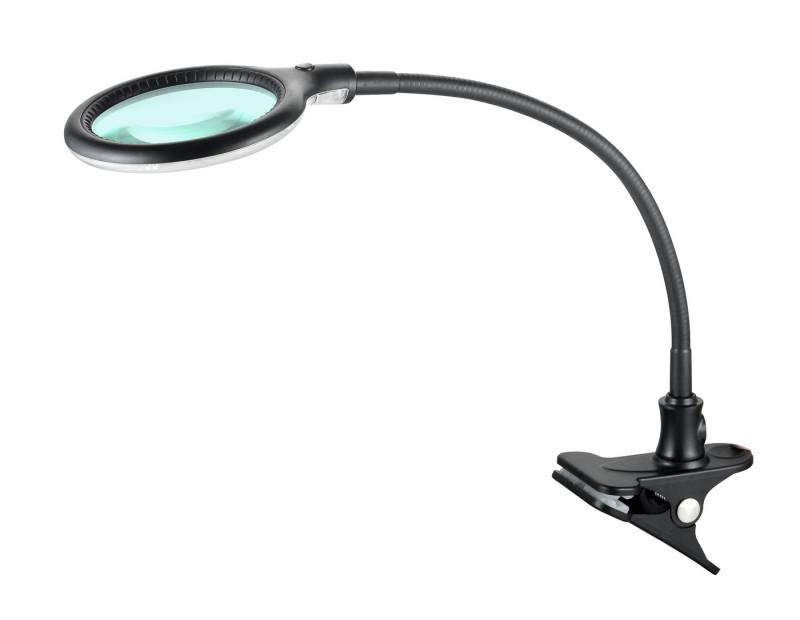 Lumeno Lupenlampe 680X LED Klemmleuchte mit 30 SMD-LEDs, 6 Watt, LED fest integriert, Kaltweiß, 6500 K von Lumeno