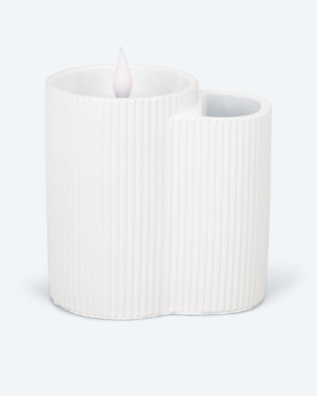 LED-Kerze Zement mit Vase von Lumesso