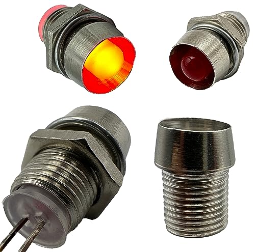 LUMETHEUS LED Fassung 3mm Metall silber 50 Stück Set - Halter/Sockel für Leuchtdioden Lampenfassung mit Gewinde Montageringe von Lumetheus