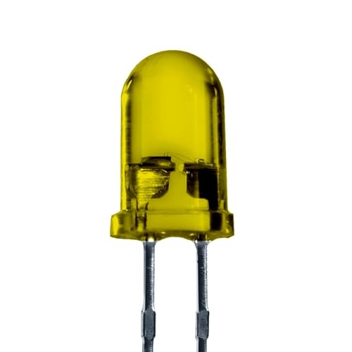 Lumetheus LED 5mm Farbe gelb 3000 mcd 25 Stück Leuchtdiode extra hell 2V gelbe Diode 2 Pin LEDs Gehäuse diffus farbig Lumetheus LED 5mm Farbe gelb 3000 mcd 25 Stück Leuchtdiode extra hell 2V gelbe Diode 2 Pin LEDs Gehäuse diffus farbig von Lumetheus