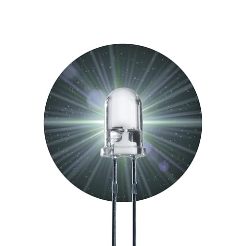 Lumetheus LED 5mm Farbe weiß 25000 mcd 25 Stück Leuchtdiode extra hell 3V weiße Diode 2 Pin LEDs Lumetheus LED 5mm Farbe weiß 25000 mcd 25 Stück Leuchtdiode extra hell 3V weiße Diode 2 Pin LEDs von Lumetheus