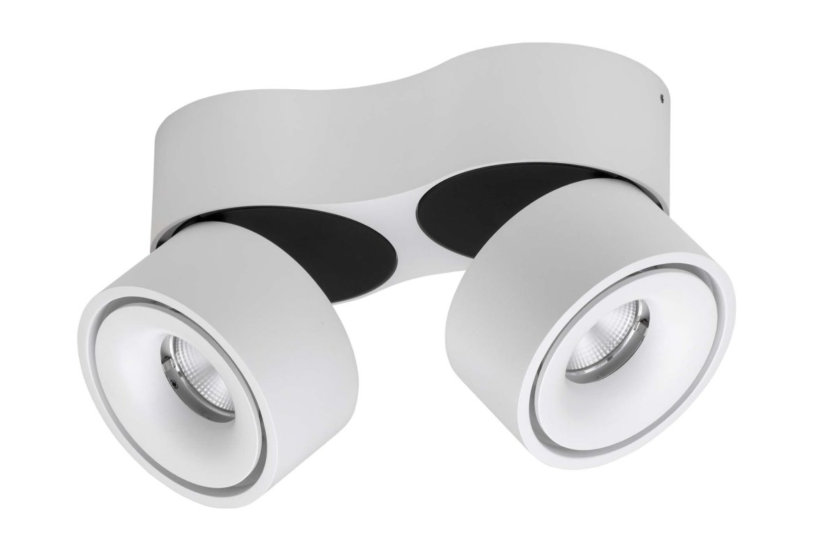 Lumexx Double LED Aufbauleuchte weiß/schwarz 2x10W, 2x680lm, 2700k von Lumexx