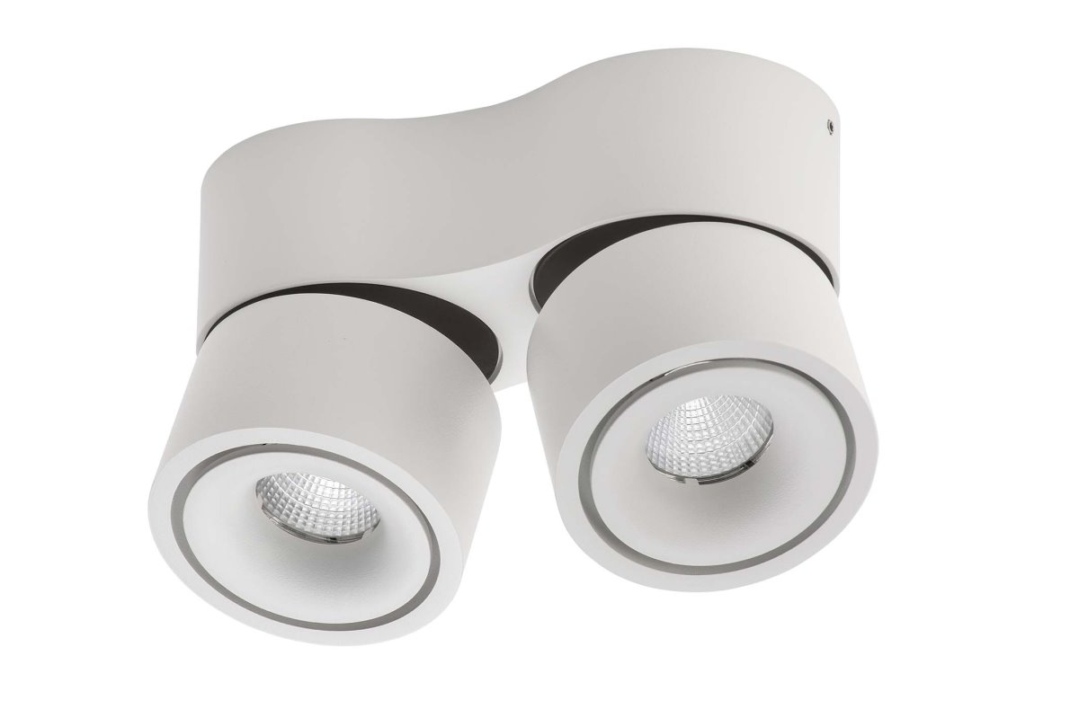 Lumexx Mini Double LED Aufbauleuchte weiß/schwarz 2x7W, 2x550lm, 2700k von Lumexx