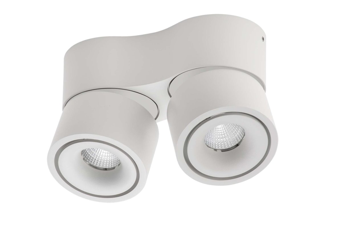 Lumexx Mini Double LED Aufbauleuchte weiß/weiß 2x7W, 2x550lm, 2700k von Lumexx