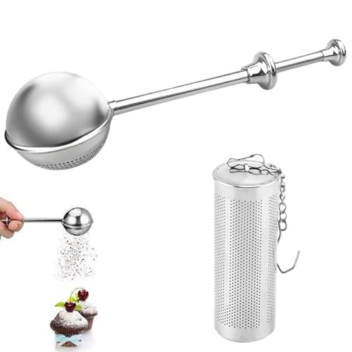 Lumi Zenva 2 Stück Teesieb für Losen Tee - Premium Edelstahl Tee Infuser mit Feinen Maschen für Klaren Aufguss, Ideal für Schwarztee, Kräutertee & Eistee Zubereitung von Lumi Zenva