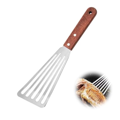 Lumi Zenva Spatule ajourée en acier inoxydable – Idéale pour cuisiner poisson œufs crêpes, Design ergonomique, Compatible lave-vaisselle, Lame 16 cm Longueur totale 28 cm von Lumi Zenva