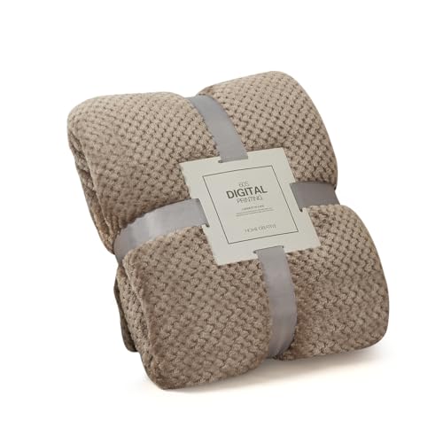 LumiSyne Waffel Wabe Decke Überwurf Einfarbig Luxus Flanell 4 Größen Verfügbar Flauschig Weich Warme Kuscheldecke Kuschelig Tagesdecke Bettdecke Couchdecke Dekorative Decke Für Sofa Bett 230×200cm von LumiSyne