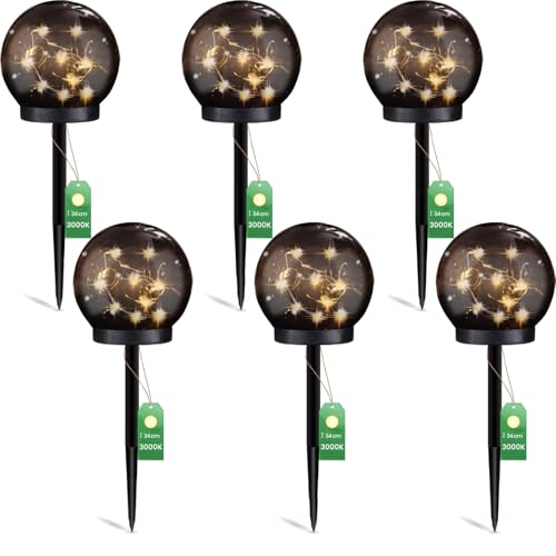 Lumiled 6 Stück Solar Gartenleuchte Solarlampe Solarkugeln für Garten Außen Leuchtkugel Kugel mit Erdspieß Dämmerungssensor Außenleuchte Wegeleuchte rauch LED IP44 Warmweiß ∅10 Lumiled 6 Stück Solar Gartenleuchte Solarlampe Solarkugeln für Garten Außen Leuchtkugel Kugel mit Erdspieß Dämmerungssensor Außenleuchte Wegeleuchte rauch LED IP44 Warmweiß ∅10 von Lumiled