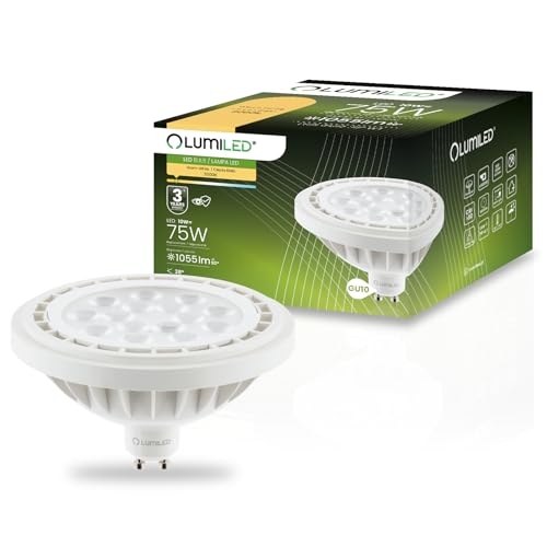 Lumiled LED-Leuchtmittel ES111 GU10 Fassung Spot Strahler Spannung 230V 10W (Entspricht Halogen 75 Watt) Warmweiß 3000K 38 Grad Abstrahlwinkel weiß 1055 Lumen Ra>90 von Lumiled