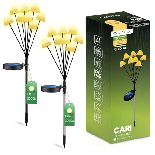 Lumiled Pilz Solarlampen Pilzlampe für den Außenbereich Treppenleuchte Solar Gartenleuchten IP65 wasserdicht für Außenbereich, Gartenornamente für Veranda, Terrasse, 8 LEDs 3000K 2er-Pack Lumiled Pilz Solarlampen Pilzlampe für den Außenbereich Treppenleuchte Solar Gartenleuchten IP65 wasserdicht für Außenbereich, Gartenornamente für Veranda, Terrasse, 8 LEDs 3000K 2er-Pack von Lumiled