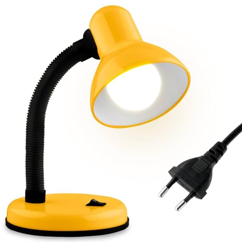 Lumiled Schreibtischlampe klassisch Leselampe Tischleuchte Flexibler Hals Arbeitsleuchte mini Nachttischlampe E27 Fassung Tischlampe aus Metall Kinderzimmer für Lesen Studieren Mädchen Junge gelb Lumiled Schreibtischlampe klassisch Leselampe Tischleuchte Flexibler Hals Arbeitsleuchte mini Nachttischlampe E27 Fassung Tischlampe aus Metall Kinderzimmer für Lesen Studieren Mädchen Junge gelb von Lumiled