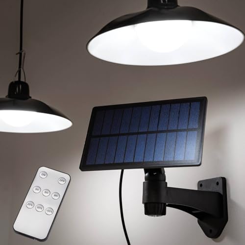 Lumiled 2x Solarlampe Pendelleuchte, Hängelampe für Außen Hängend, Solar Lampe Outdoor IP44 2400mAh Kronleuchter Solar Hängeleuchte für Garten Terrasse Balkon Pavillon Neutralweiß 4000K von Lumiled