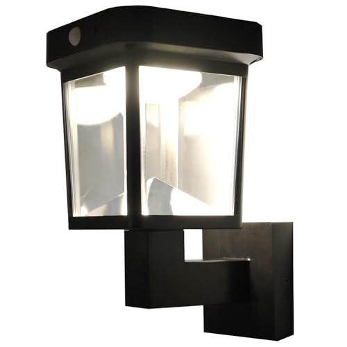 Lumiled Solar Wandleuchte Solarlampe Außenwandlampe mit Bewegungsmelder Neutralweiß 4000K Wandlampe für Außen LED Solarlampe Sicherheitslampe Gartenleuchte Wegbeleuchtung IP44 von Lumiled