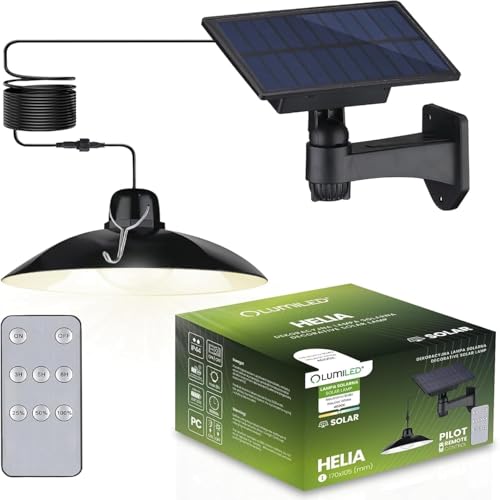 Lumiled Solarlampe Pendelleuchte, Hängelampe für Außen Hängend, Solar Lampe Outdoor IP44 2200mAh Kronleuchter Solar Hängeleuchte für Garten Terrasse Balkon Pavillon Neutralweiß 4000K von Lumiled