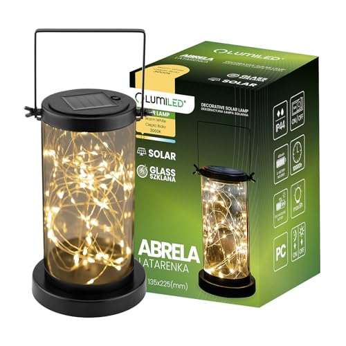 Lumiled Solarlaterne Außen Solar Laternen mit Lichterkette Draußen LED Glas Laterne Solarleuchte Lampion IP44 Glühwürmchen schwarz Hängend Dekorative Außenleuchte Gartenlampe mit LED Streifen Lumiled Solarlaterne Außen Solar Laternen mit Lichterkette Draußen LED Glas Laterne Solarleuchte Lampion IP44 Glühwürmchen schwarz Hängend Dekorative Außenleuchte Gartenlampe mit LED Streifen von Lumiled