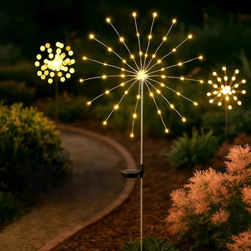 Lumiled Solarleuchte für außen Garten Feuerwerk Solarlampe mit Erdspieß Pusteblume Solarlampe Warmweiß 3000K Solar Gartenleuchte 90 cm Solar Wegbeleuchtung Bodenleuchte Lumiled Solarleuchte für außen Garten Feuerwerk Solarlampe mit Erdspieß Pusteblume Solarlampe Warmweiß 3000K Solar Gartenleuchte 90 cm Solar Wegbeleuchtung Bodenleuchte von Lumiled